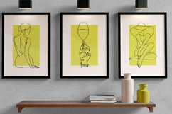 Set of Three Abstract Face Digital Print Frame not included Product Image 2
