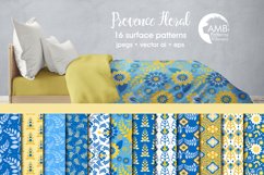 Provence Floral patterns, Blue Floral papers AMB-1813 Product Image 1