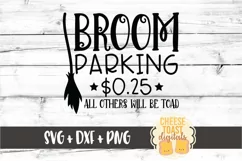 Broom Parking - Halloween Sign SVG PNG DXF Cut Files Product Image 2