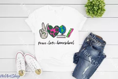Peace Love Homeschool Png, Sublimation Png Product Image 2