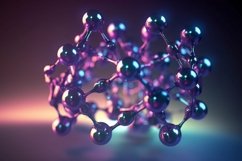 Bright colored molecular structure in space Product Image 1