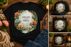 Dreams Come True Floral PNG Sublimation Design Product Image 2