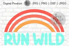 Run Wild, Free Spirit, Retro Rainbow, Stay Wild SVG PNG JPG Product Image 6