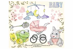 Hush Little Baby Clip Art Fashion Illustration Planner Product Image 4
