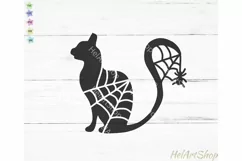 Halloween cat svg, black cat svg, happy halloween svg Product Image 1