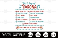 12 Days of Corona SVG, 2020 Christmas SVG, Pandemic Shirt Product Image 1