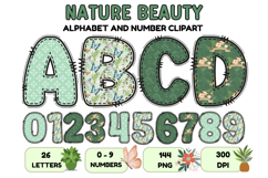 Garden Nature Beauty Alphabet PNG Letters &amp; Numbers 300DPI Product Image 1