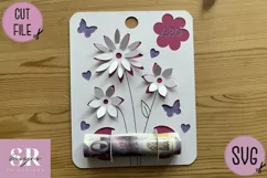 3D Floral Money card | Paper cutting | Money card SVG Product Image 4
