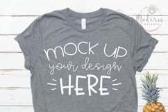 Mock up Bella Canvas 3001 Deep Heather Unisex Mockup Product Image 1