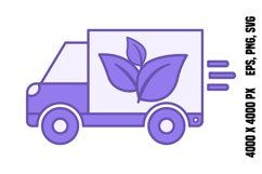 Colorful Eco Logistics Icon Product Image 1