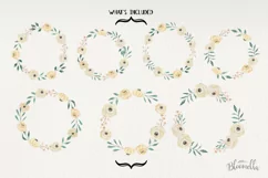 Ivory 7 Wreaths Watercolor Flowers Cream Wedding Florals Product Image 2