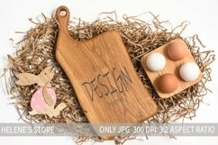 Easter cutting board mockup farmhouse