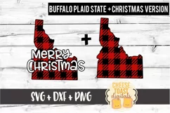 Idaho - Buffalo Plaid State - SVG PNG DXF Cut Files Product Image 2