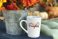 Hey Pumpkin SVG Cut File - Fall Farmhouse SVG PNG DXF EPS Product Image 4