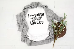 Funny Winter Quote SVG - I'm Sorry For What I Said Product Image 1