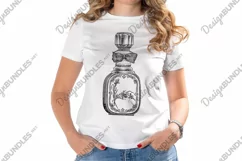 Woman wearing white t-shirt Blank t-shirt template mockup Product Image 4