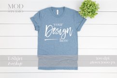 Denim Triblend T-Shirt Mockup | 3413 Bella and Canvas Mockup Product Image 1