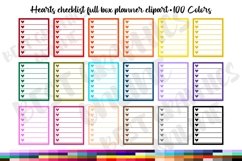 100 Hearts checklist planner stickers clipart Digital planer Product Image 1