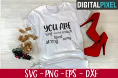 You Are Svg, Inspirational Svg, Life Positive Svg, Loved Svg Product Image 2