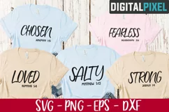 Strong Svg, Salty Svg, Loved Svg, Chosen Svg, Fearless Svg Product Image 2