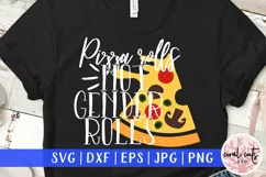 Pizza rolls not gender roles - Women Empowerment EPS SVG DXF Product Image 1