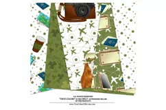 St. Patricks Day Digital Paper Pack Travel Girl Fashion Product Image 4