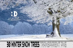 30 SNOW TREES TRANSPARENT PNG FILES, PHOTOSHOP OVERLAYS Product Image 1