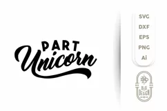 SVG Cut File , Part Unicorn, EPS, DXF, PNG, Ai Product Image 2