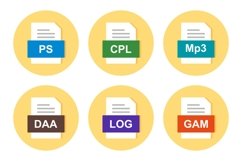 Set Of File Formats Icons Product Image 1