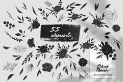 Black Flowers And Abstract Clipart Product Image 3