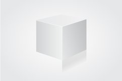Blank white cube on white background. 3d box template Product Image 1