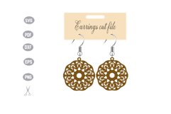 Earrings Template SVG Product Image 1