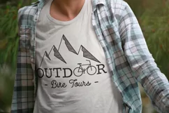 Vintage Outdoor Bike Tours Logo / Label Templates SVG Cricut Product Image 3