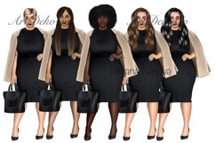 Curvy girls clipart, curvy woman clipart, casual clipart, Product Image 2