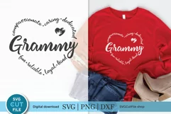 Grammy svg - a Grammy heart grandma svg for crafters Product Image 1
