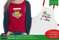 Martinis - Thank you Santa - PNG files for Sublimation Product Image 2