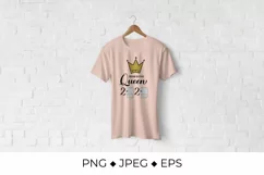 Quarantine Queen quote with gold crown and toilet paper roll Product Image 2