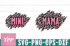Mommy and Mini SVG, Mom matching shirts svg, Leopard svg Product Image 2