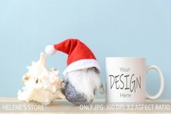 White coffee mug mockups on christmas in July