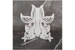 Mermaid Tail Easel Stand SVG | Laser Cut Plate Stand DXF Product Image 4