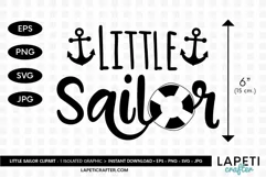 Little sailor quote svg, baby nautical lettering quote Product Image 3