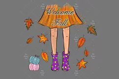 Welcome Fall PNG, Happy Fall Yall, Print On Demand Fall Product Image 3