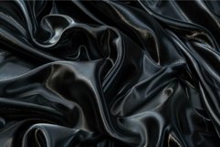 Black satin fabric flowing creating an elegant background wi Product Image 1