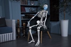 Skeleton in a medical mask. Coronavirus concept. Product Image 1