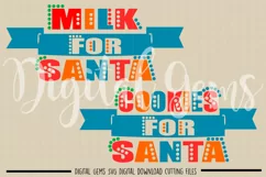 Cookies and Milk for Santa SVG / DXF / EPS / PNG files Product Image 2