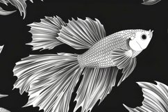 White Siamese Fighting Fish Background Wallpaper Product Image 1
