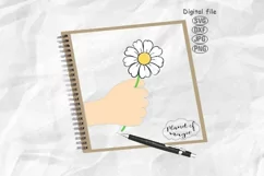 Baby Hand Svg, Flower Svg, Daisy Svg, Mother Day Svg Product Image 1