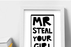 Mr. Steal Your Girl wall Print, Printable Wall Art, Boy bedroom wall print art, Printable quotes, home decor kid&#039;s playroom wall print decor Product Image 2