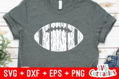 Football SVG | Distressed Football | Shirt Design Product Image 2