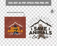 Save Animals SVG Cut File - Funny Adventure T-Shirt Camp png Product Image 4